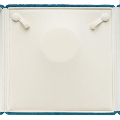 COWFEX Velvet Big Chunky Pearl Necklace Gift Box Showcase Jewelry Storage Case (Blue)