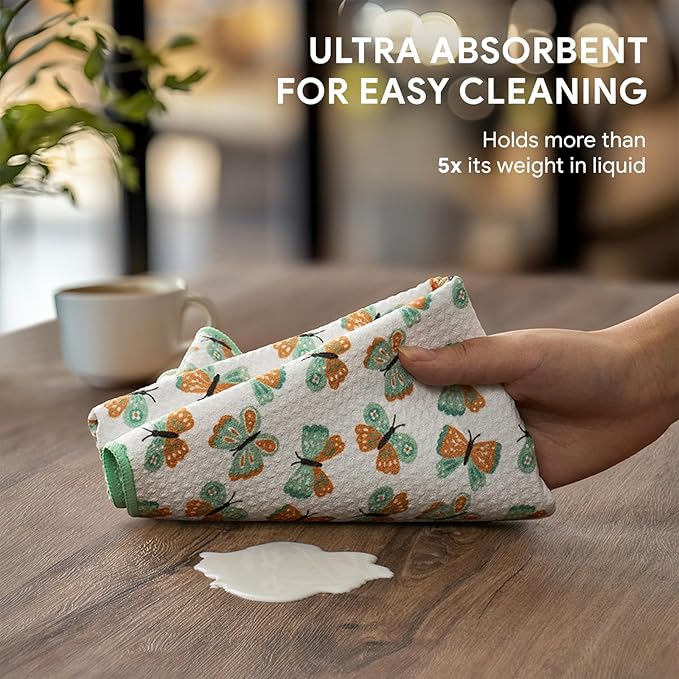 RECYCO Waffle Kitchen Towel Set of 2