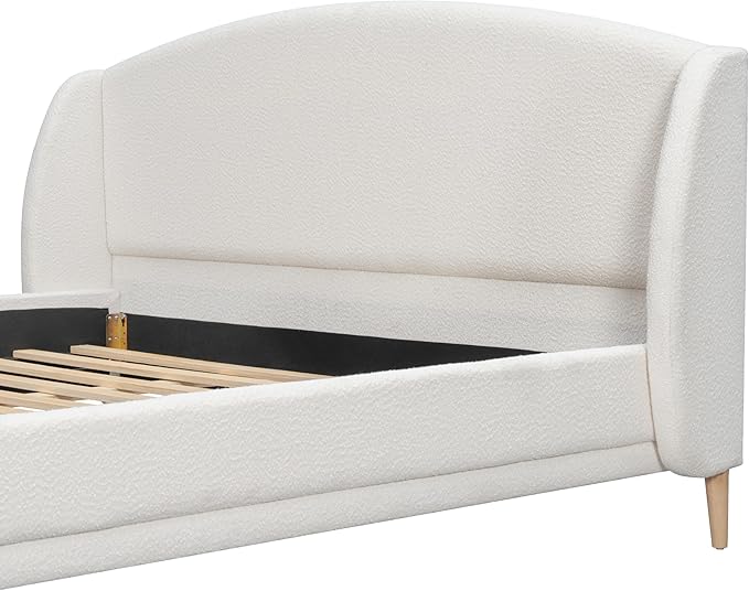 Christopher Knight Home Hazel King Size Bed Frame, Upholstered Platform Bed