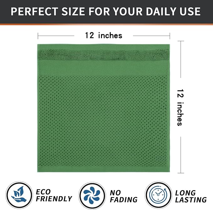 Homaxy 100% Cotton Dish Cloths, 8 Pack