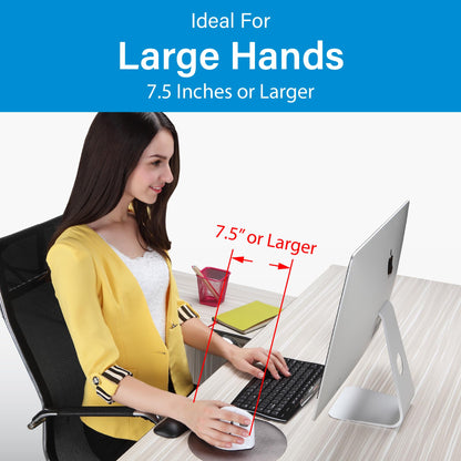Evoluent – Inventor of The Vertical Mouse – VMDMW Ergonomic Vertical Mouse Right Hand Med USB Wireless, Sculpted for Comfort, Reduces Wrist Strain, 4 Speeds, 6 Customizable Buttons in Windows