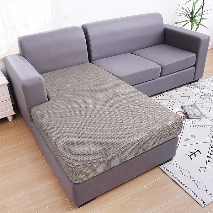 Smiry Waterproof Couch Cushion Covers, Stretch Jacquard Sectional Couch Covers