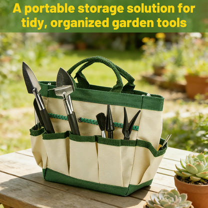 44pcs Small Gardening Tools Gifts for Women Beginners - Garden Hand Tools Set for Indoor Succulent Bonsai Plants Transplanting, Included Bag/Repotting Mat/Shovel/Labels, Green