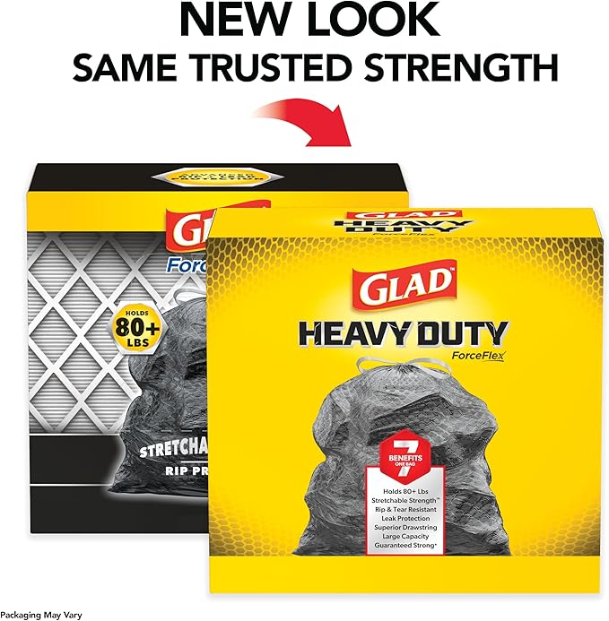 Glad Trash Bags, ForceFlexPlus Drawstring Large Garbage Bags