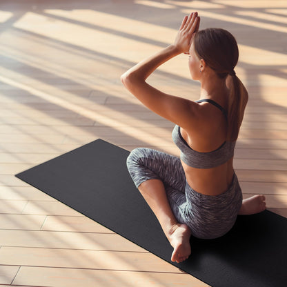 BalanceFrom GoYoga All Purpose High Density Non-Slip Exercise Yoga Mat with Carrying Strap, 1/4"