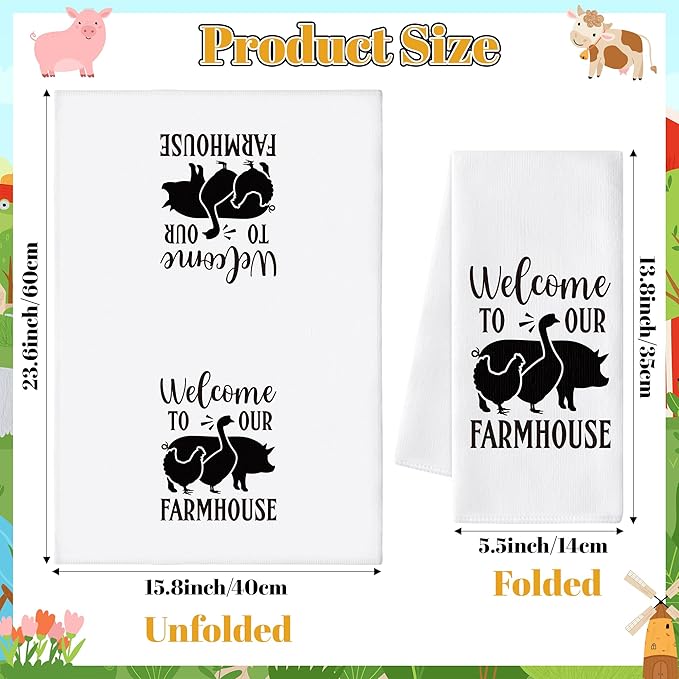 GROBRO7 Farm Animals Hand Towel