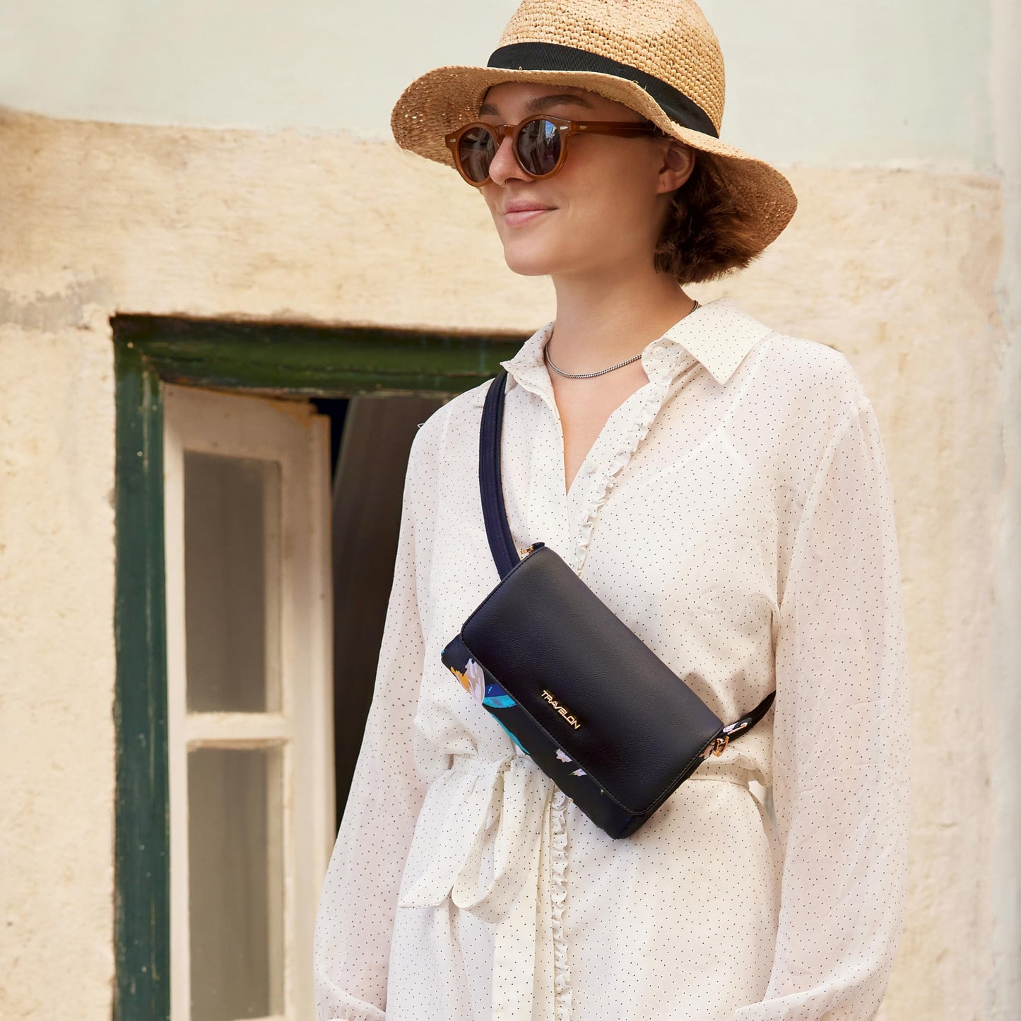 Travelon Addison-Anti-Theft-Convertible Crossbody/Belt Bag