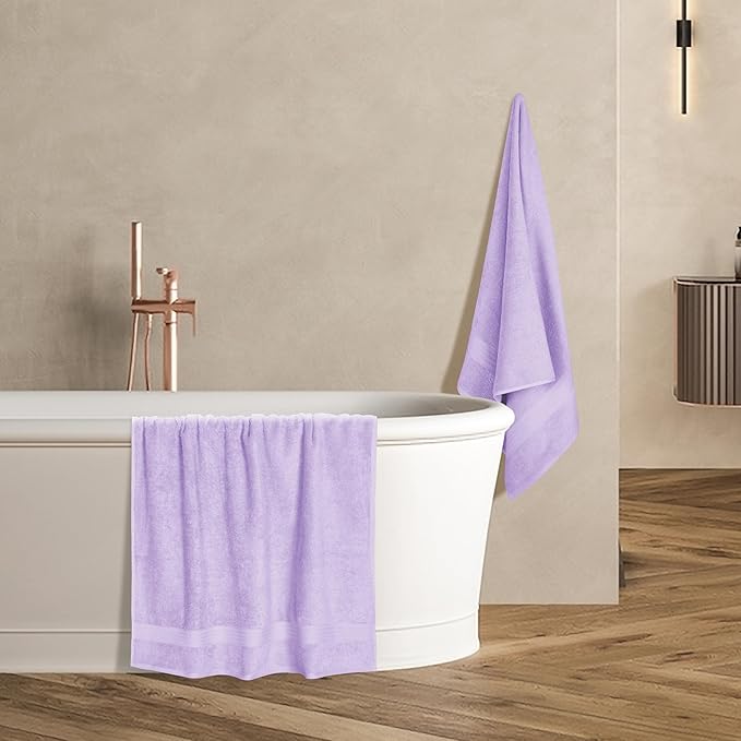 GLAMBURG Premium Cotton 4 Pack Bath Towel Set