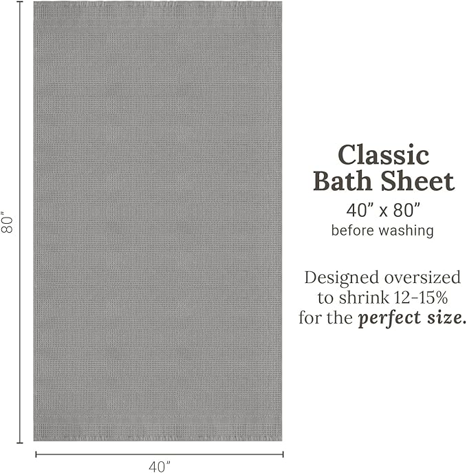 GILDEN TREE Waffle Bath Sheet Large Bath Towels Quick Dry Thin Body Towels