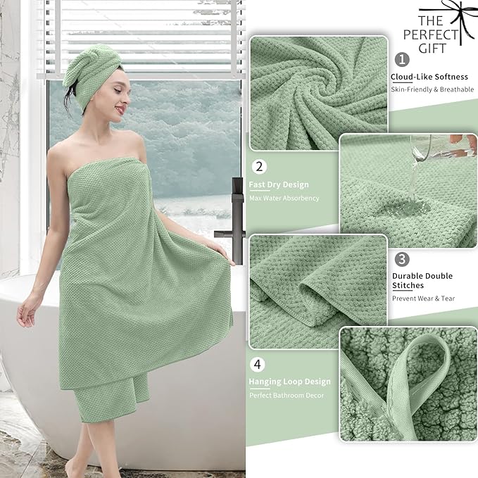 Hand Towels Set 2 Pack-16“x31”, Ultra Soft Microfibers Bathroom Towel Set