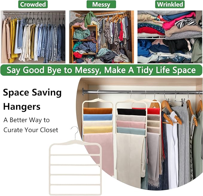 Pants Hangers Space Saving, Organization and Storage