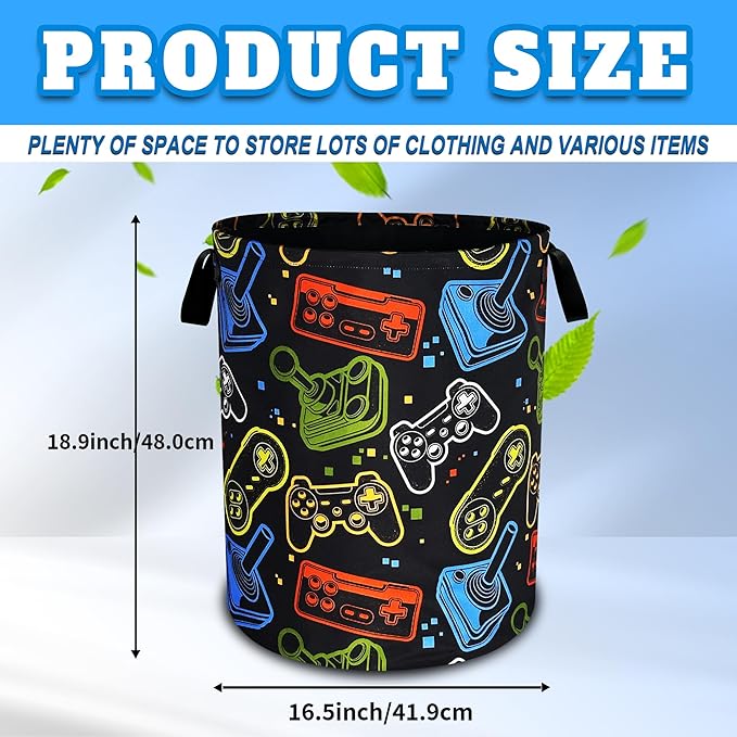 Game Consoles Laundry Basket Funny Colorful Oxford Cloth Laundry Hamper