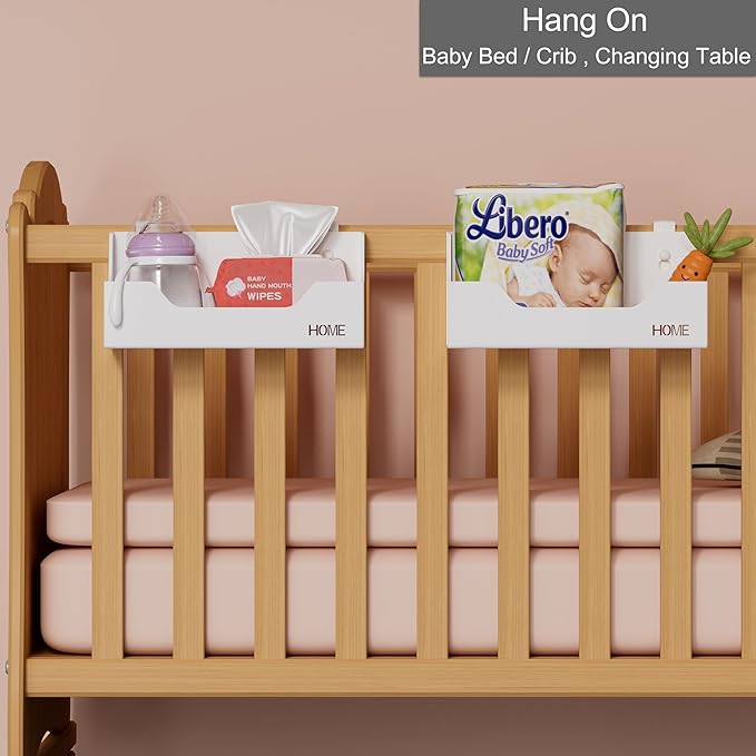 Bedside Caddy Hanging Storage Basket Little Plastic Beside Shelf Hang-on
