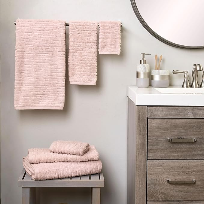 SKL Home CloudSoft 100% Cotton Luxury 4-Piece Washcloth Set, 520 GSM, Ultra