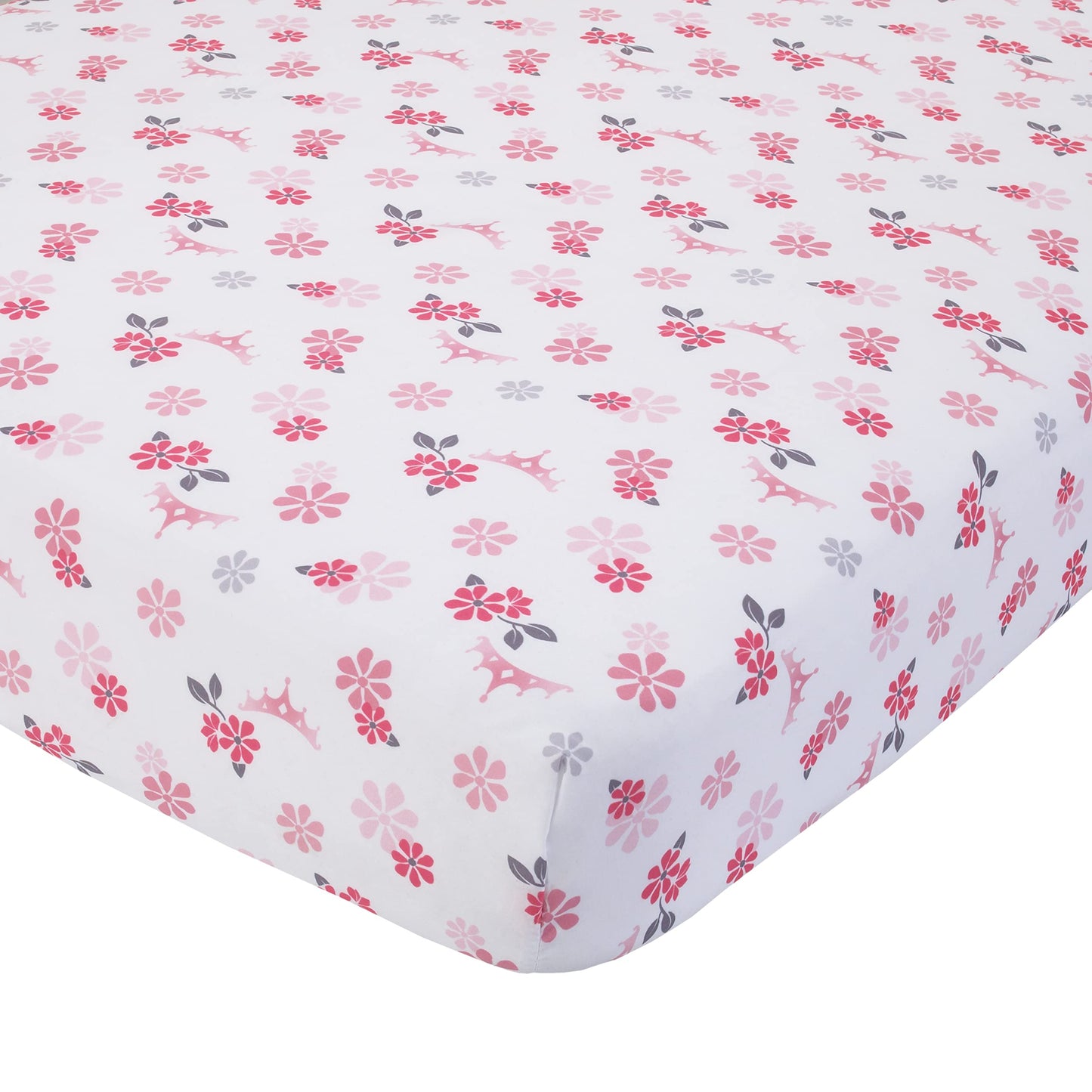 Disney Pretty Princess Toddler Bed, 4 Piece Set, Pink
