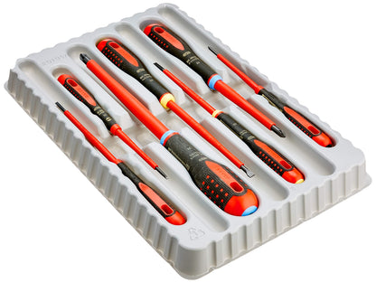 Bahco 9888S BE-9888s VDE Ergo Slot/Pozi Screwdriver Set (7 Pieces)