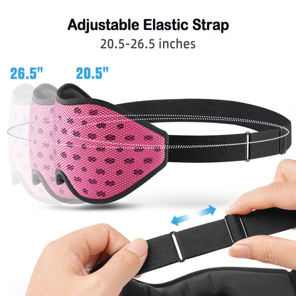 LitBear Breathable Sleep Mask, 3D Eye Mak Sleep for Side Sleepers Women Men, Light Blocking Sleeping Mask with Adjustable Strap, Soft Lightweight Eye Cover for Travel, Night Work, Nap, Office - Blue