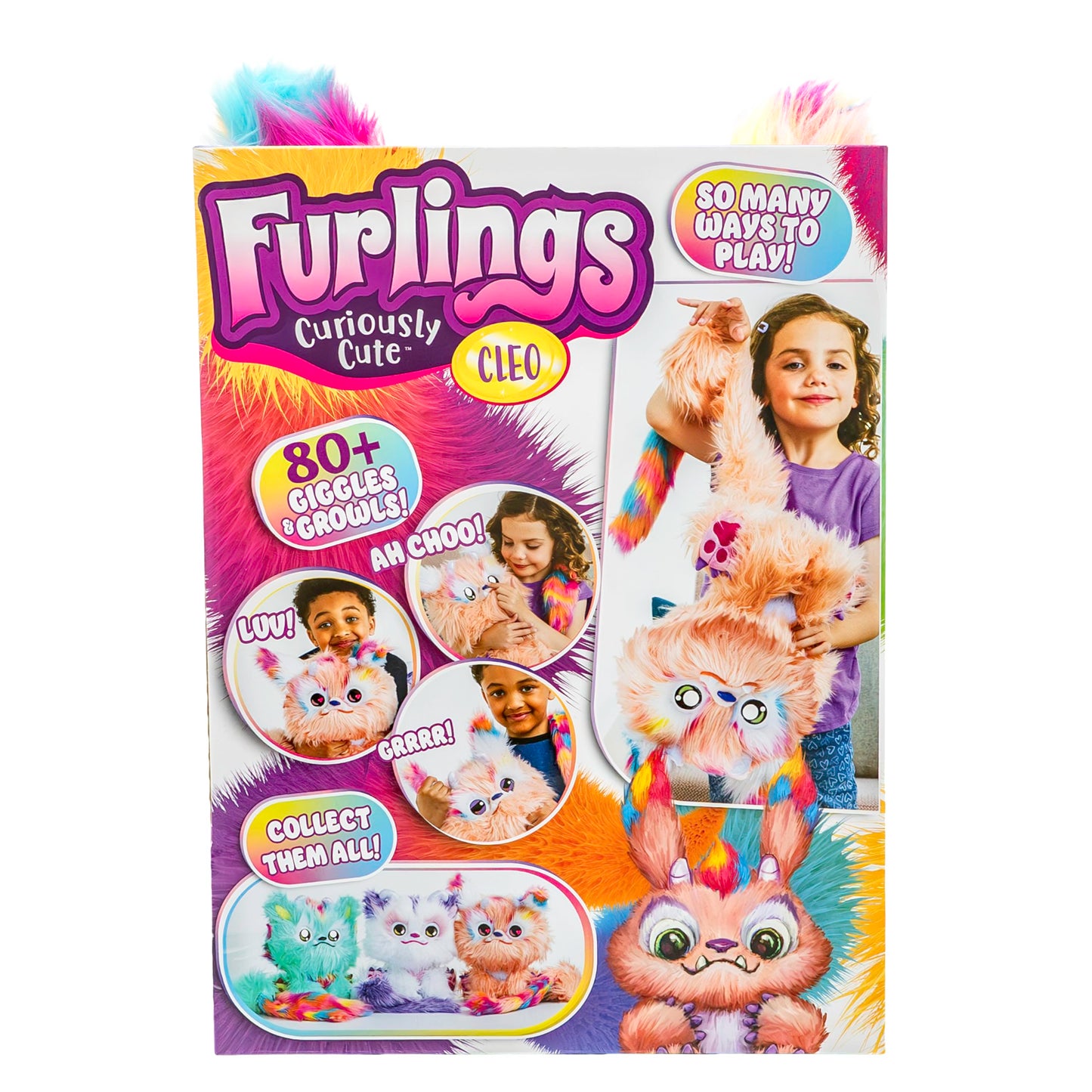 Furlings - Cleo | Loving Interactive Plush Jackalope More Than 80 Realistic Reactions | Soft Animal Girls' Surprise Toys & Gifts for Birthdays and Christmas Ages 3+, Orange