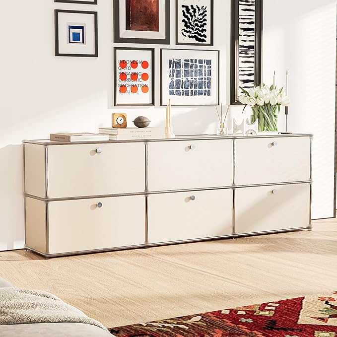 Modern Storage Cabinet White H, Home Office Cabinet, Versatile Free-Standing