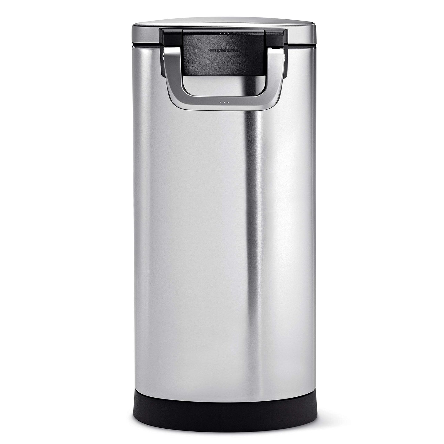 simplehuman CW1886 30L 15KG Large Pet Dog Dry Food Storage Container Bin, Lid-Mounted Measuring Scoop, Airtight Seal, Pet-Proof Lock, Removable BPA-Free Inner Bucket, Brushed Stainless Steel