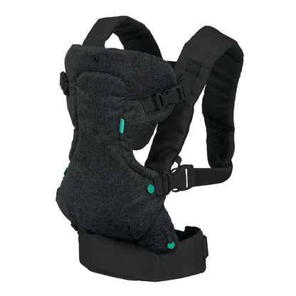 Infantino Flip Advanced 4-in-1 Baby Carrier - Ergonomic, Convertible, Face-in and Face-Out Front and Back Baby Carrier for Newborn to Toddler 3,6-14,5kg, Black