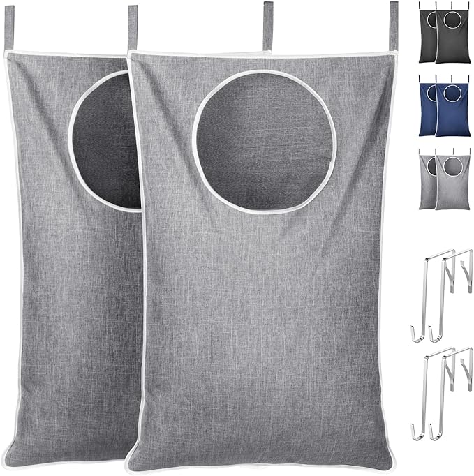 Lifewit 2 Pack Over Door Laundry Hamper, Large Collapsible Hanging Laundry