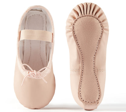 Lily's Locker - Ballet Shoes for Girls Full Sole Leather Dance Shoes for Children and Adults (Beige, 10 UK Child)