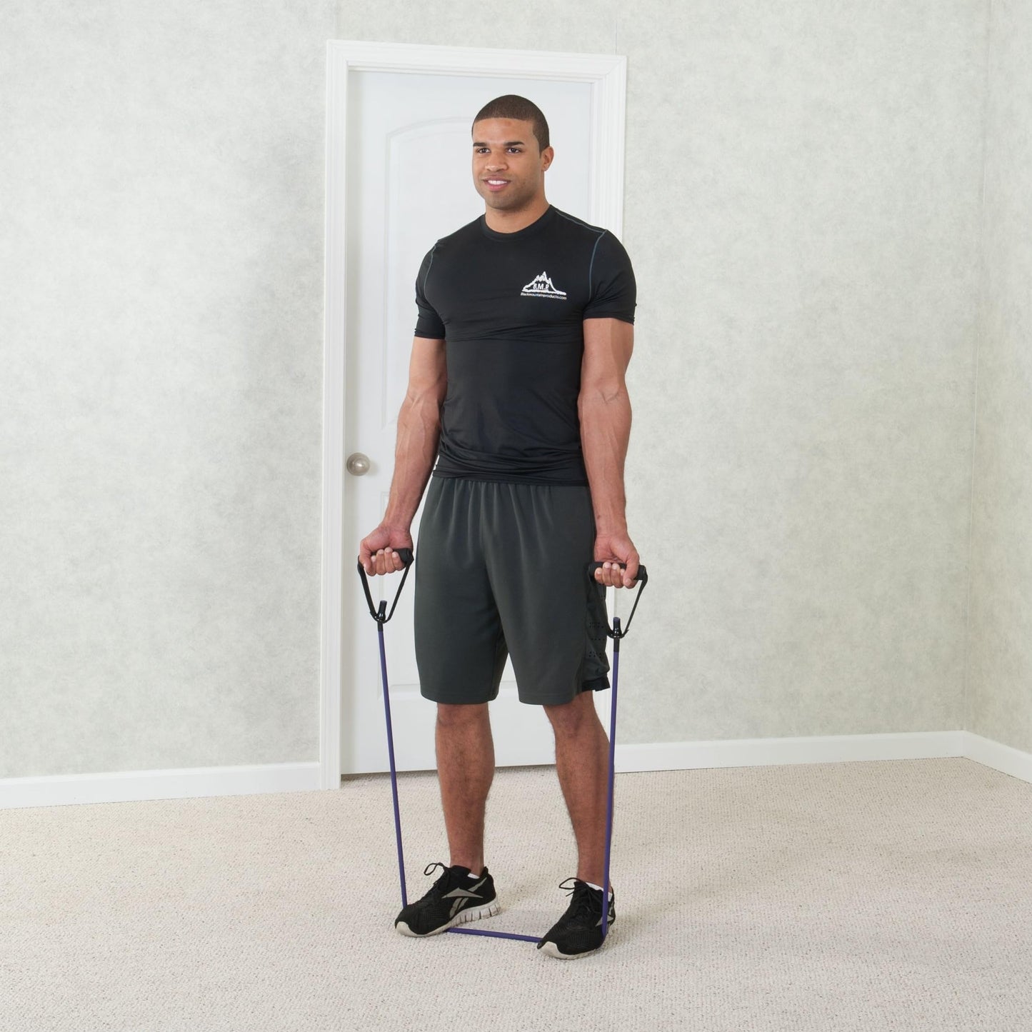 Black Mountain Products Single Resistance Band - Door Anchor and Starter Guide Included