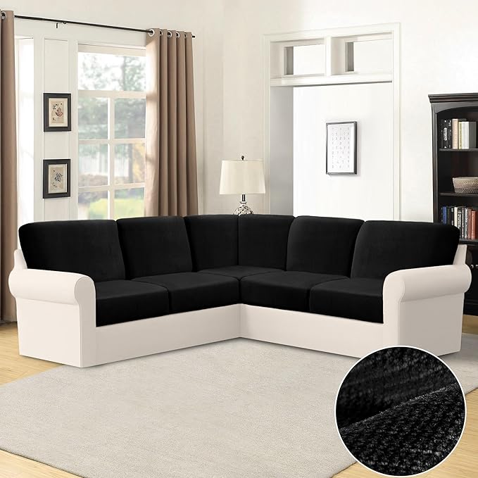 Arfntevss Sectional Couch Covers Slipcovers L Shape Couch Cushion Covers Fitted
