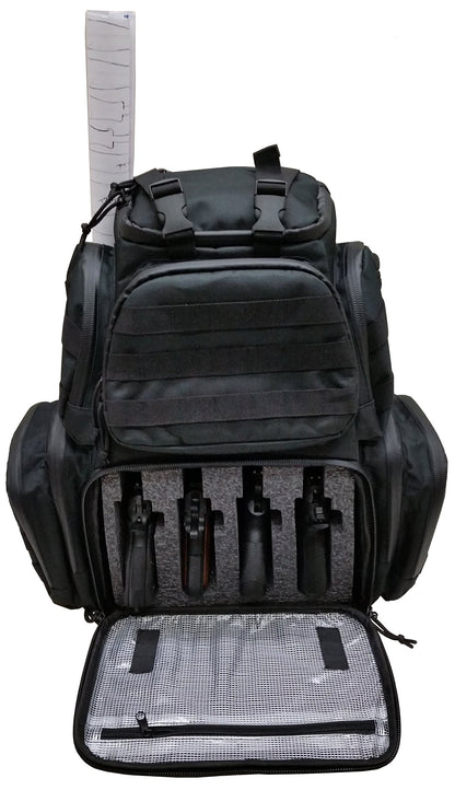 Case Club Tactical Pre-Cut 4-Pistol Backpack with Rainfly & Molle Straps (Gen 2)