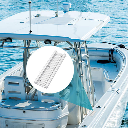 Frienda 12 x 3.5 in Aluminum Mounting Track System for Boat Accessories, Fishing Systems Tracks for Rod Holders Downriggers Other Components for Trolling Fishing, Aluanodized Aircraft Grademinum
