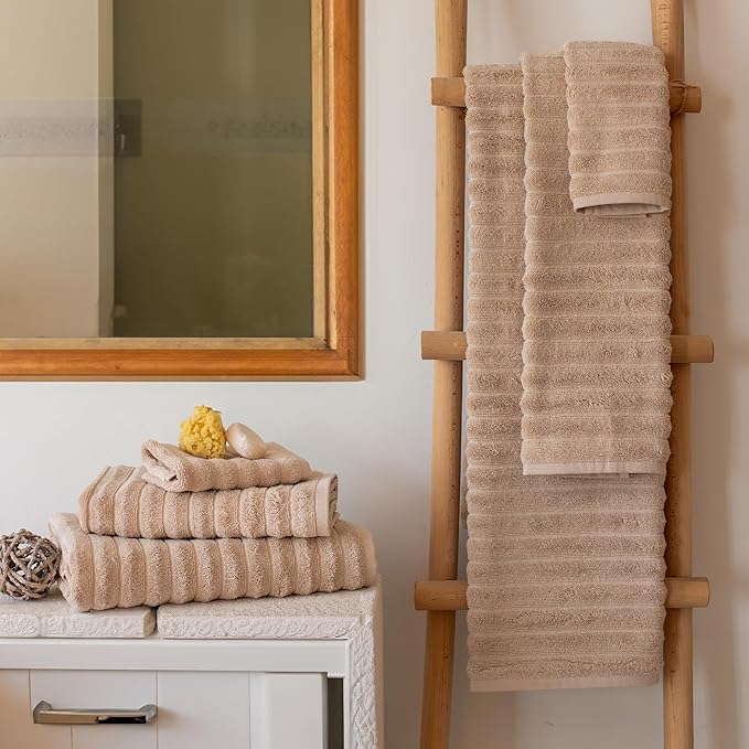 Classic Turkish Towels CTT Luxury 6 Piece Towel Set, 100% Turkish Cotton