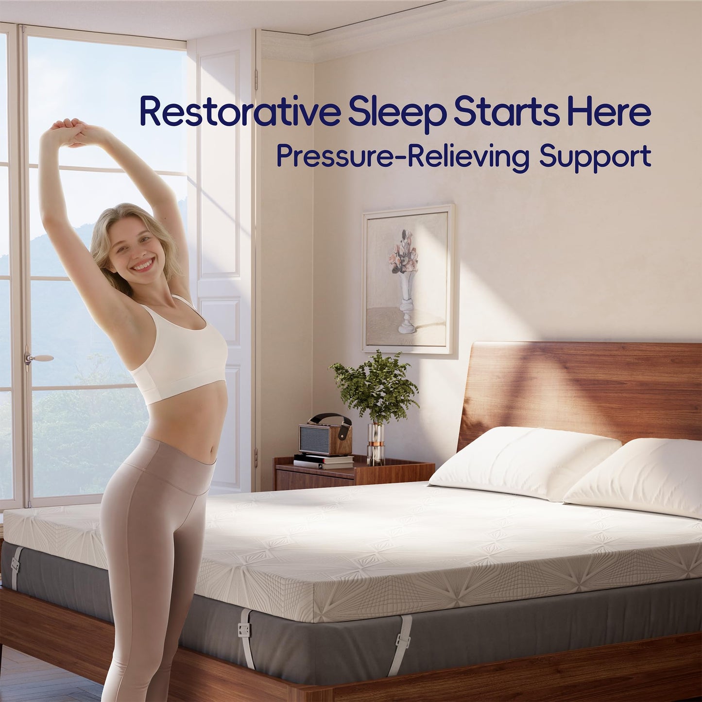 Ballad 3 Inch Gel Memory Foam Mattress Topper King Size, High Density Cooling Pad with Premium Removable Cover, Pressure Relief Bed Topper, (CertiPUR-US & Oeko-Tex Certified)
