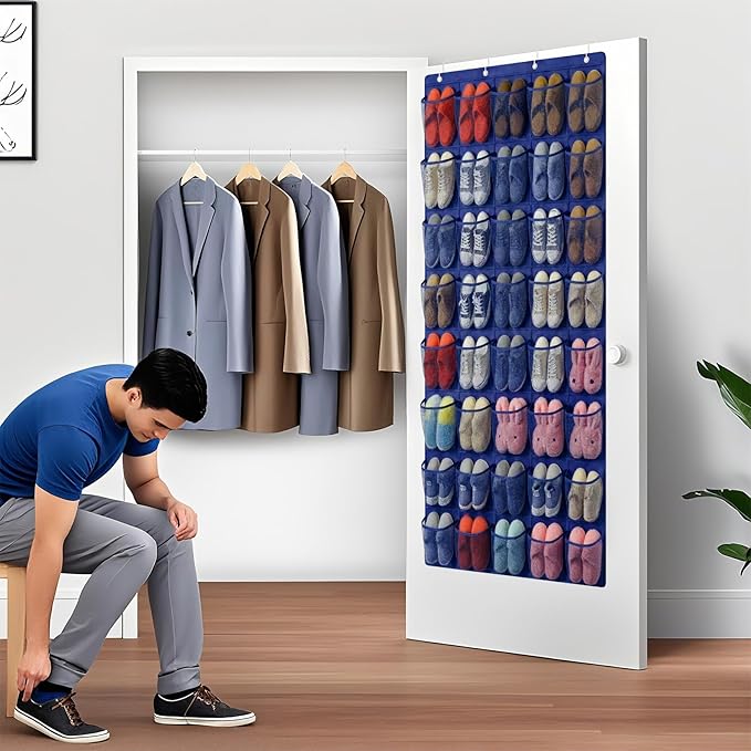 40-Pocket Over the Door Shoe Organizer
