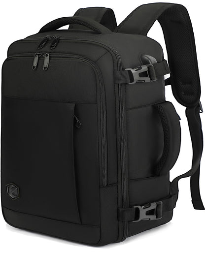 VANKEV Ryanair Cabin Bag 40x20x25 Underseat 20L Travel Bag Hand Luggage Backpack Carry-ons Bag Cabin Size Suitcases for Airplanes Flight Bag Travel Rucksack Fit 14 Inch Laptop Black