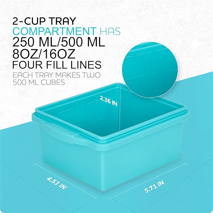 2 Cup Silicone Freezer Trays