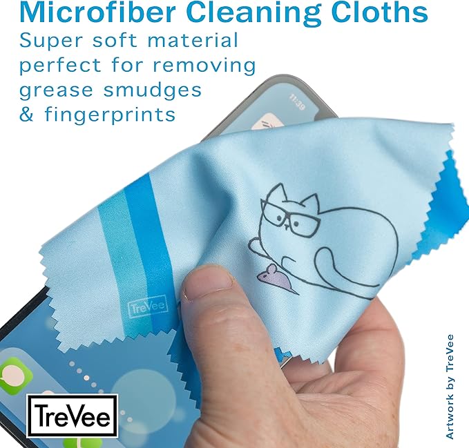 10 Pack Cute Kitty Cat Design Multicolor Microfiber Cleaning Cloths