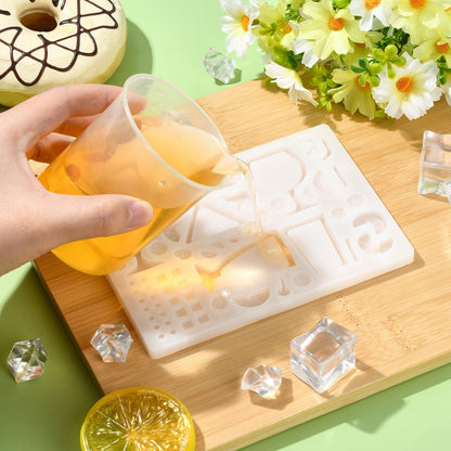 Gythara Summer Drink Theme Silicone Molds Beach Cocktail Fruit Ice Molds for DIY Party Ice Epoxy Resin Plaster Casting Soap Craft Making Decor