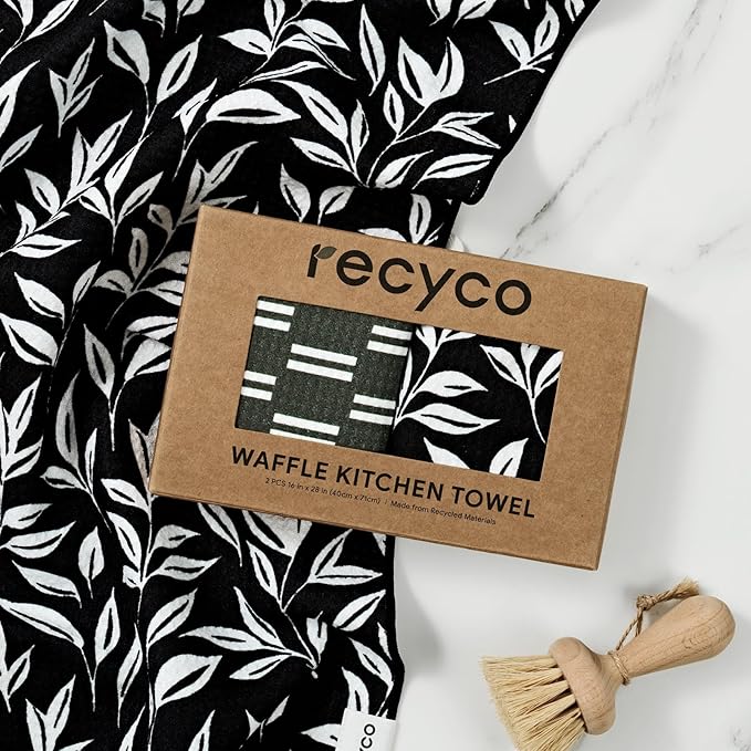RECYCO Waffle Kitchen Towel Set of 2