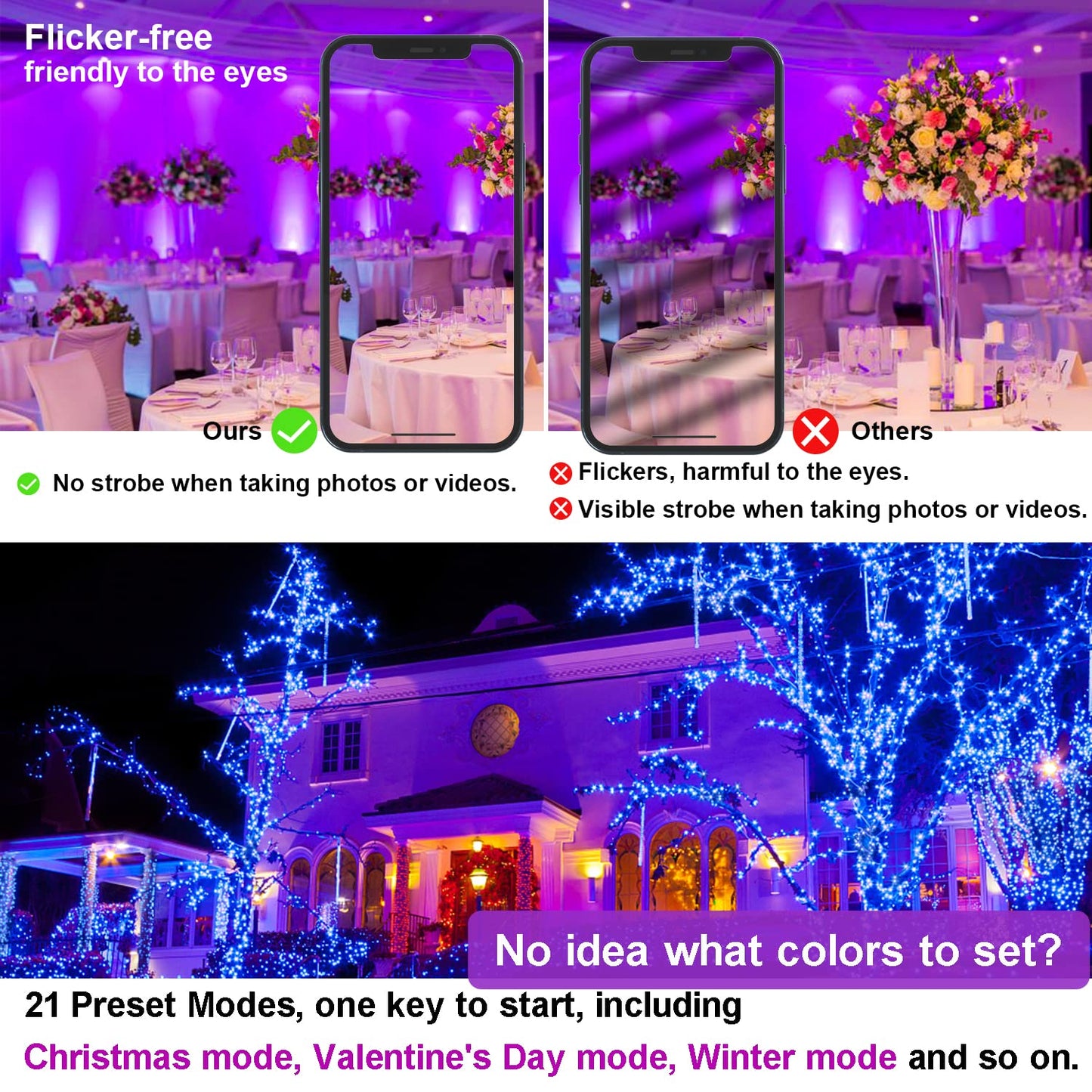 Neliwo LED Flood Light Outdoor 800W Equivalent Bluetooth Smart Color Changing RGB Spot Light DIY-Scene+RGB+2700K Warm White APP & Group Control & Timing IP66 Waterproof 4Pack