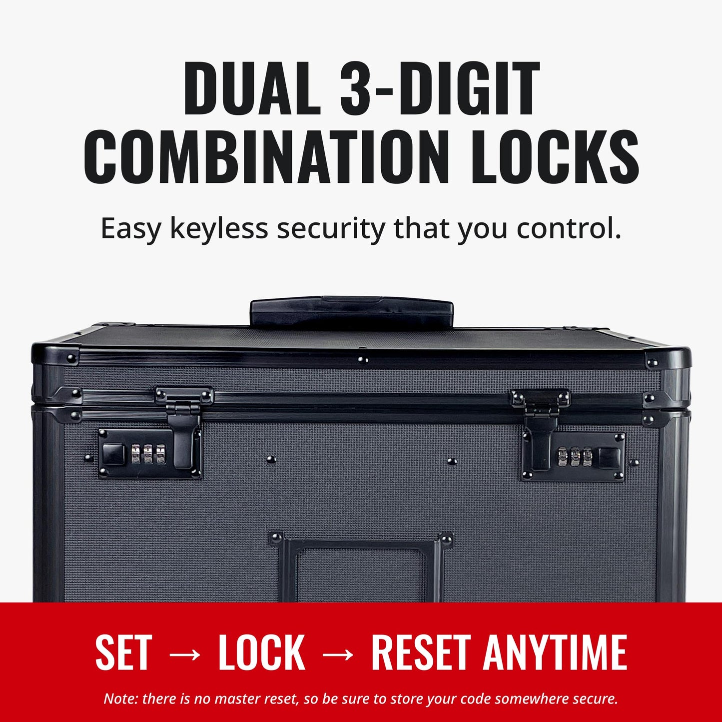 Vaultz Locking Mobile File Chest, Letter/Legal Files, 17.5" X 15.5" X 14.5", Black