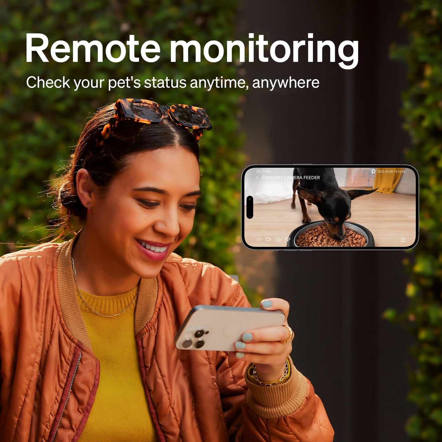 PETLIBRO Automatic Cat Feeder with Camera, 1080P HD Video with Night Vision, 5G WiFi Pet Feeder with 2-Way Audio, Low Food & Blockage Sensor, Motion & Sound Alerts for Cat & Dog Single Tray