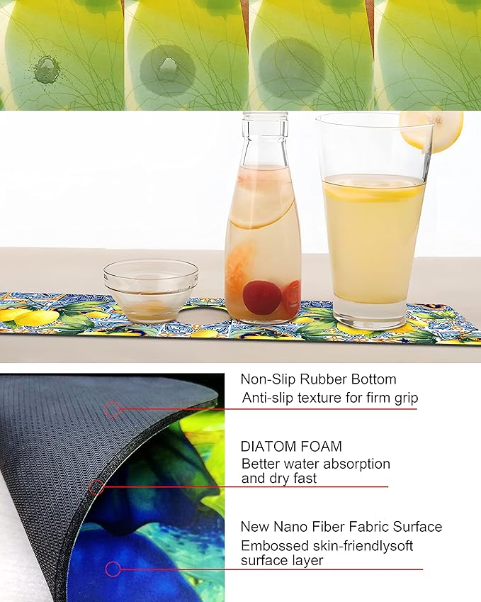 Kitchen Sink Splash Guard Faucet Mat Super Absorbent Fast Drying Mat Sink
