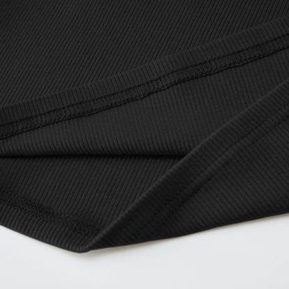 iGENJUN Tank Tops for Women 2025 Built in Shelf Bra 2 Piece Pack Spaghetti Strap Adjustable Workout Yoga Basic Summer Camisole U Neck Slim Fit Ribbed Sleeveless,M,Black