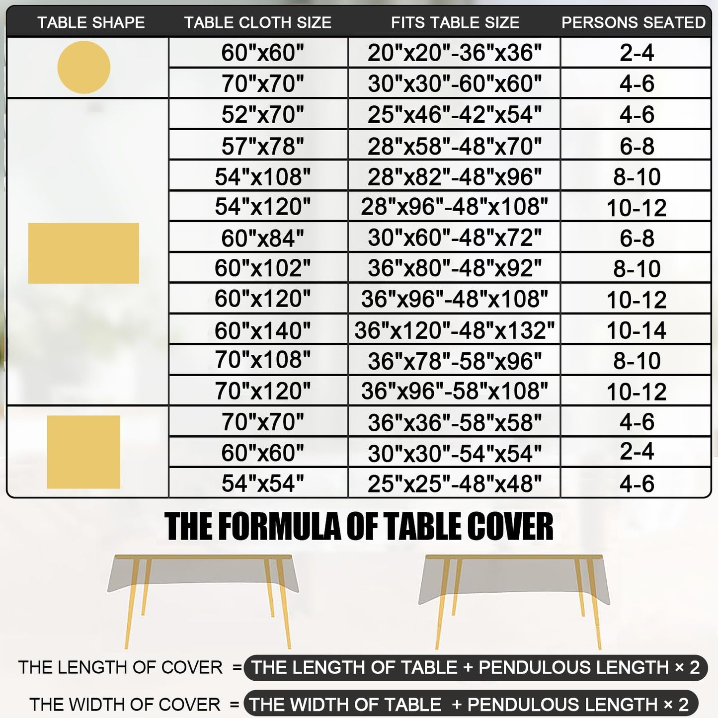 Smiry Rectangle Table Cloth, Waterproof Heavy Duty Vinyl Tablecloths, Wipeable Washable Table Cover for Kitchen and Dining Room (Beige, 70" X 90")