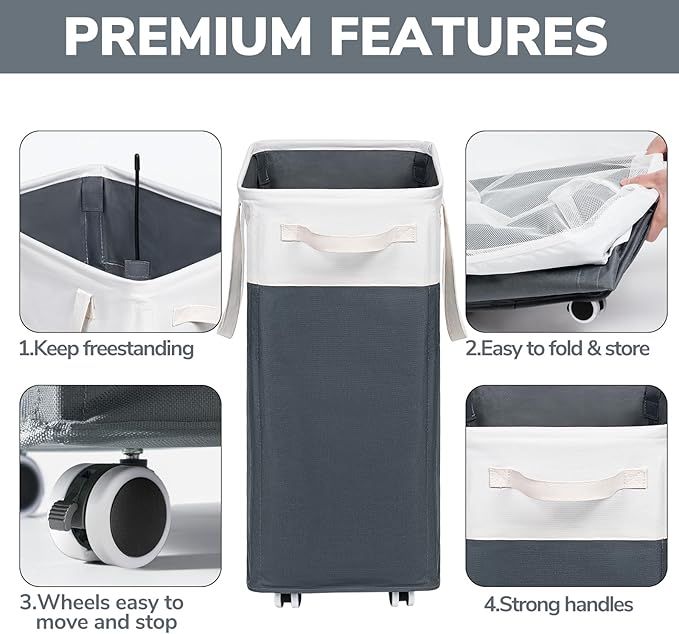 Goodpick Laundry Baskets 2-Pack, 75L Hamper