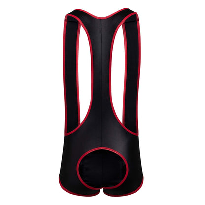 Gruff Pup Impulse Singlet (Black/Red - Assless, Medium)
