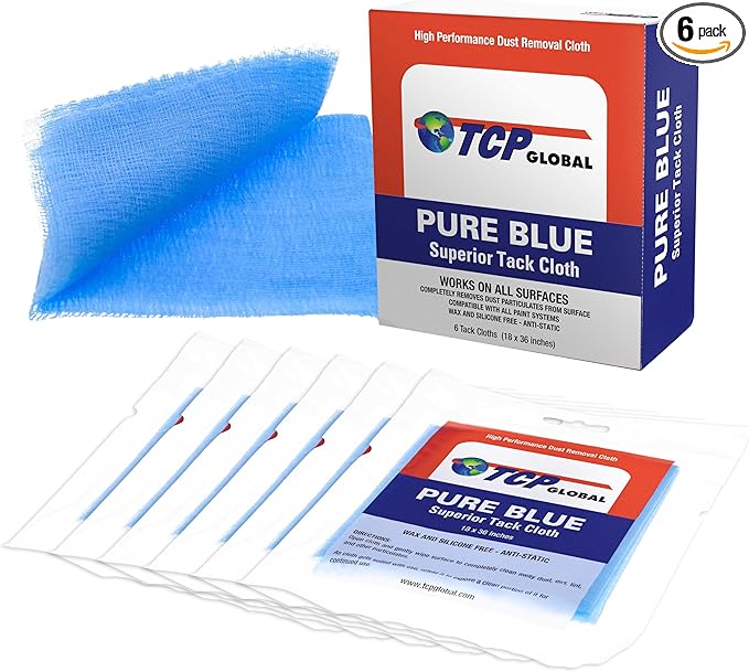 TCP Global - Pure Blue Superior Tack Cloths - Tack Rags - Automotive Car