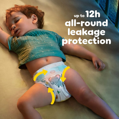 Pampers Baby-Dry Size 8, 120 Nappies, 17kg+, Monthly Pack, Up to a 100% Leak-Free Night