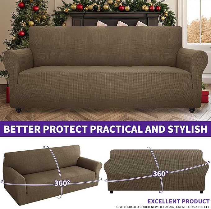 ZNSAYOTX Super Stretch Couch Cover Universal Sofa Covers